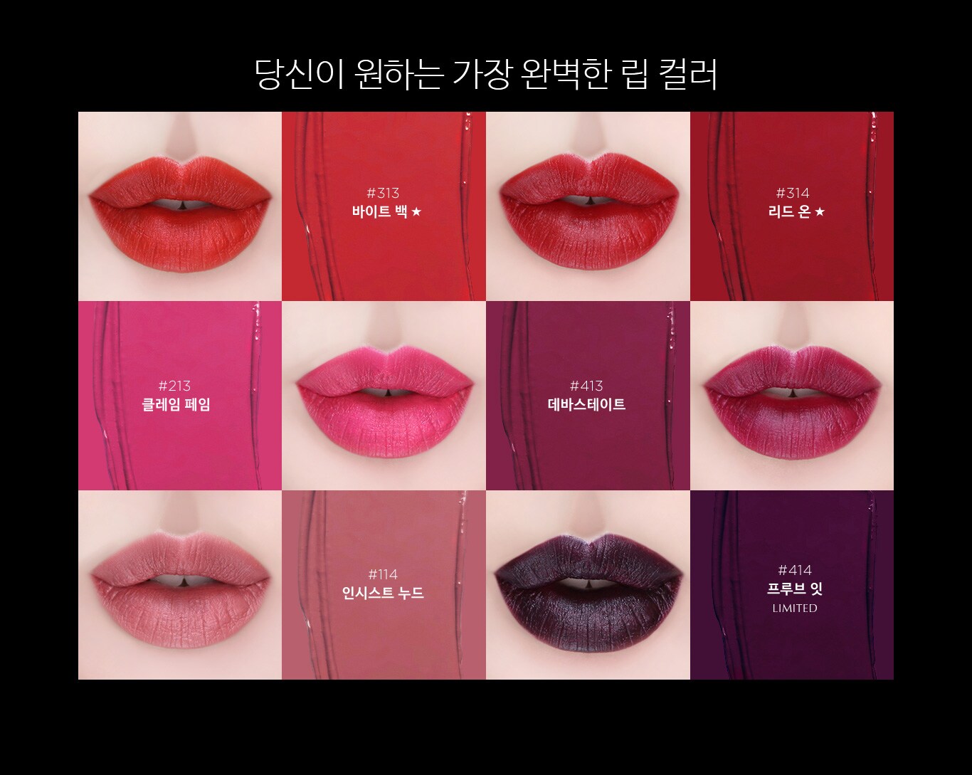 당신이 원하는 가장 완벽한 립 컬러
